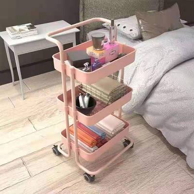 厨房置物架家用多层移动小推车浴地室手收RHV纳架落洗间带式轮置