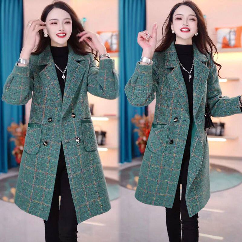高级感时尚气质贵气阔太太风衣外套2024冬季新款中长款修身外衣女,女装/女士精品,毛呢外套,淘宝优惠券,粉丝福利购,淘宝优惠卷