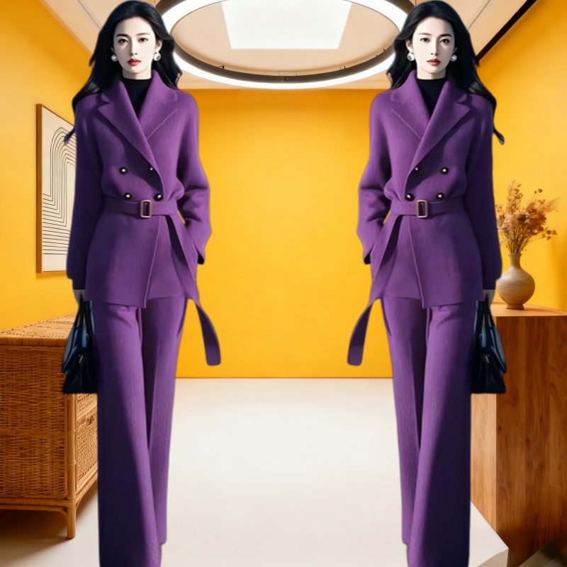 职业套装女高端时尚气质名媛小香风2025秋冬新款搭配一整套小洋装
