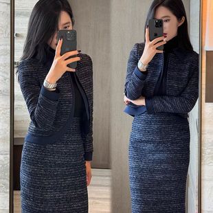 两件套装 高级感2025秋冬季 外套半身裙职业西装 通勤小香风短款 新款