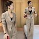 2025春秋新款 两件套 领外套长裤 西服套装 女气质通勤搭配一整套西装