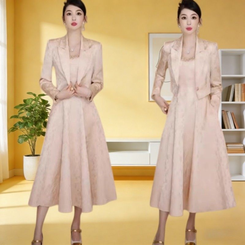 2026秋冬新款时尚国风复古套装高档修身显瘦吊带连衣裙+马甲外套,女装/女士精品,时尚套装,淘宝优惠券,粉丝福利购,淘宝优惠卷