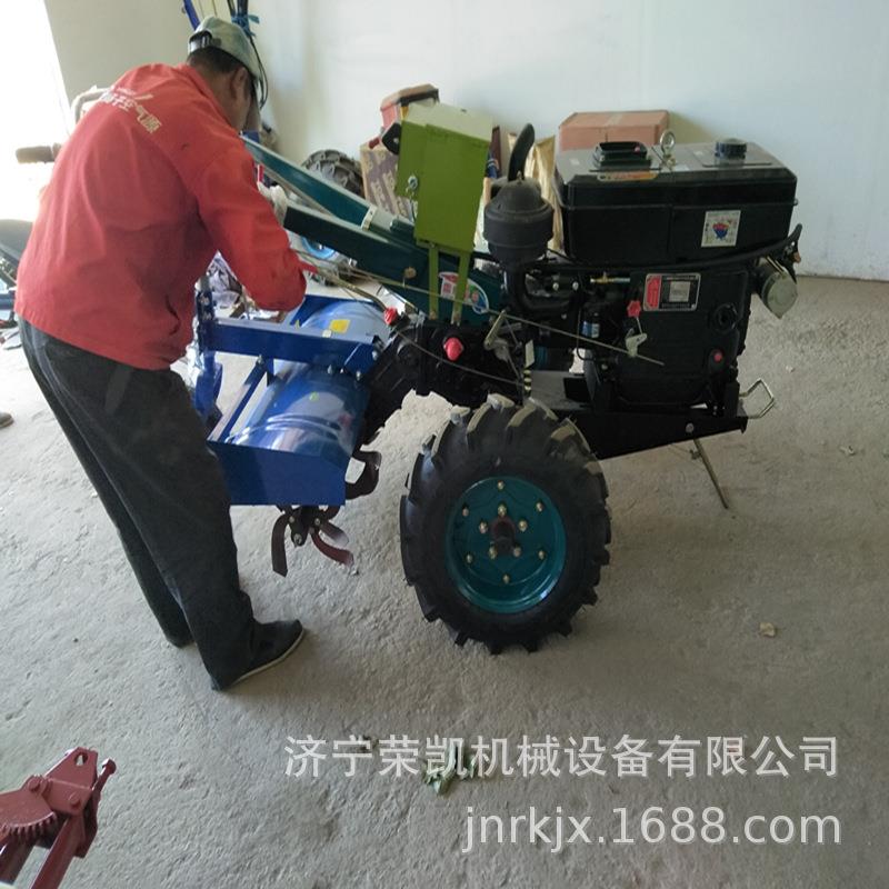 柴油马力扶旋耕机手摇耕电启动耕田手旋耕机扶手QLH柴油微起垄机