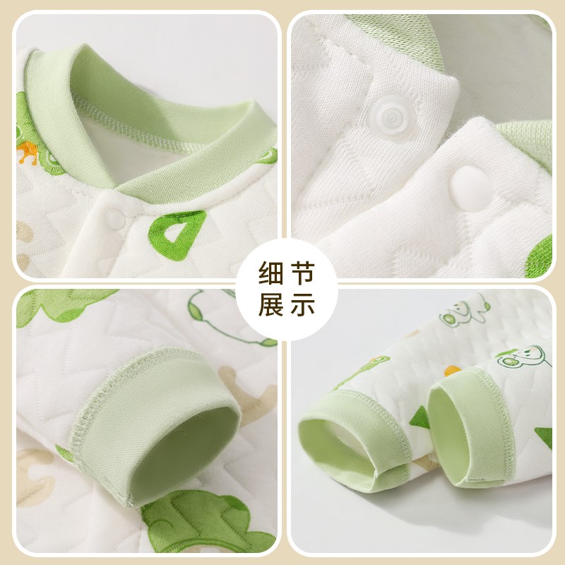 宝宝保暖衣套装女秋季夹棉冬款儿童棉衣棉裤婴儿男纯棉家居服睡衣