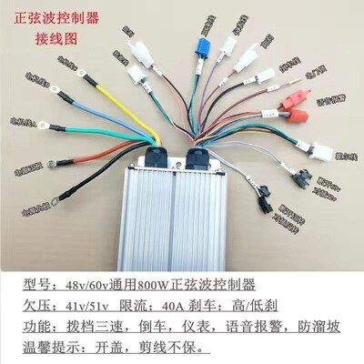 南普1500/2000W三轮四轮车对接头高速矢量正弦波电机控制器