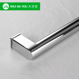 水沐悠高端木门不锈钢淋浴房玻璃互移门拉手把手订做哑黑拉丝定制