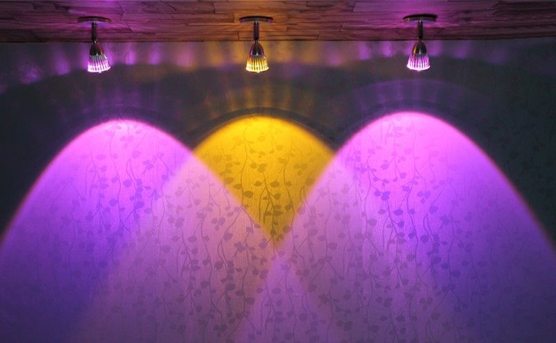 LED七彩红蓝桃心爱心形射灯天花灯照画灯 KTV酒吧灯电视背景墙灯,家装灯饰光源,嵌入式射灯,淘宝优惠券,粉丝福利购,淘宝优惠卷