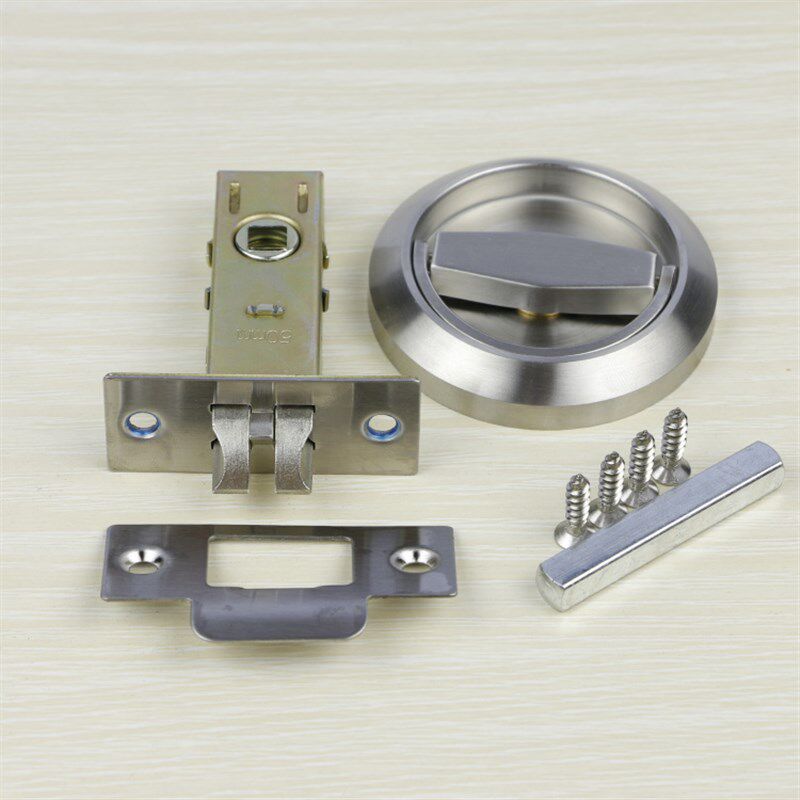 304不锈钢隐形门拉手环 圆形通道门锁拉手 隐形门锁 背景门把手