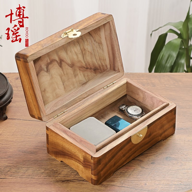 香樟木箱子独板老料老樟木小箱子首饰盒证件盒箱子实木收纳盒内衬