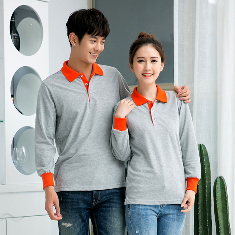 快餐店工作服T恤 酒店工作服秋装 汉堡店工装制服长袖 服务员服装