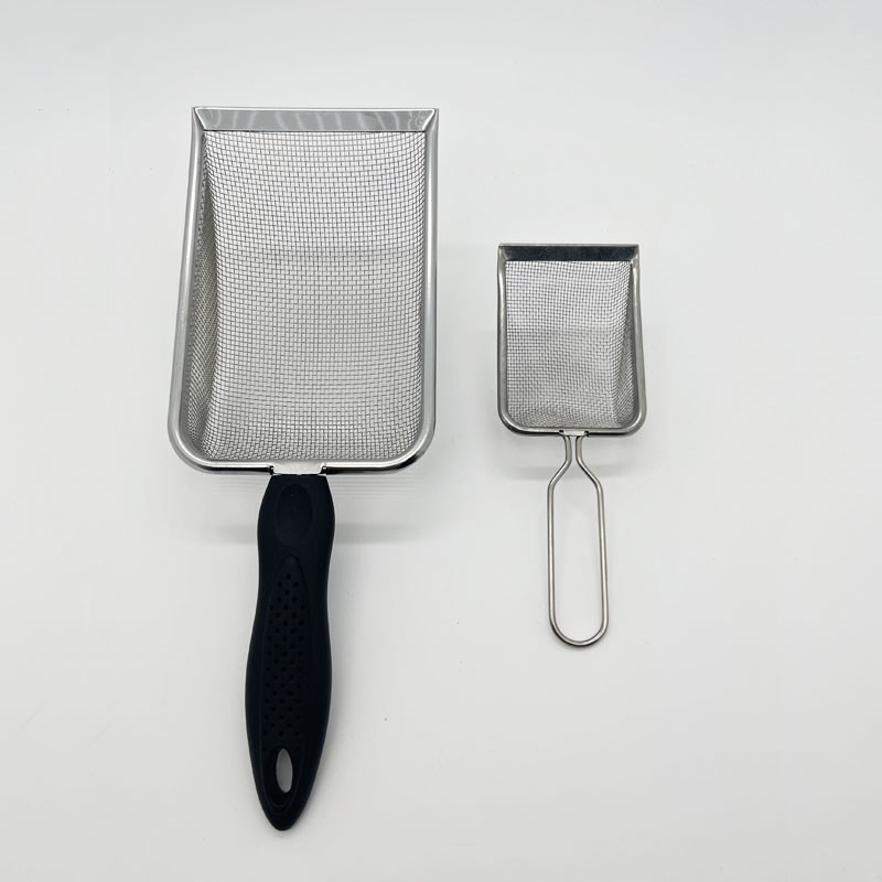 爬宠饲养箱清洁铲迷你小号不锈钢漏沙铲爬虫钙沙守宫蜥蜴粪便清理