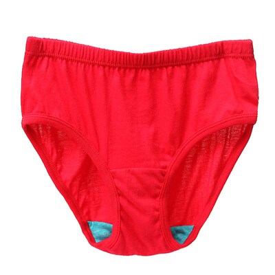 AB内衣本命年短裤女士全棉高腰红色裤头三角裤中老年纯棉内裤2822