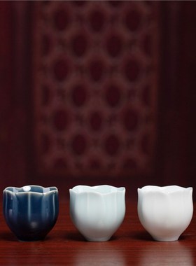 莲花供水杯陶瓷菩萨圣水杯观音佛像净水杯佛前供杯贡杯供水的杯子