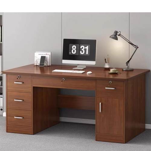 电脑桌台式简约现代办公桌员工位办公室老板桌带抽屉书桌家用桌子