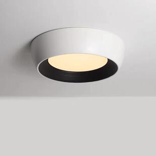 2022新款卧室吸顶灯北欧现代简约led圆形黑白书房灯具客厅灯