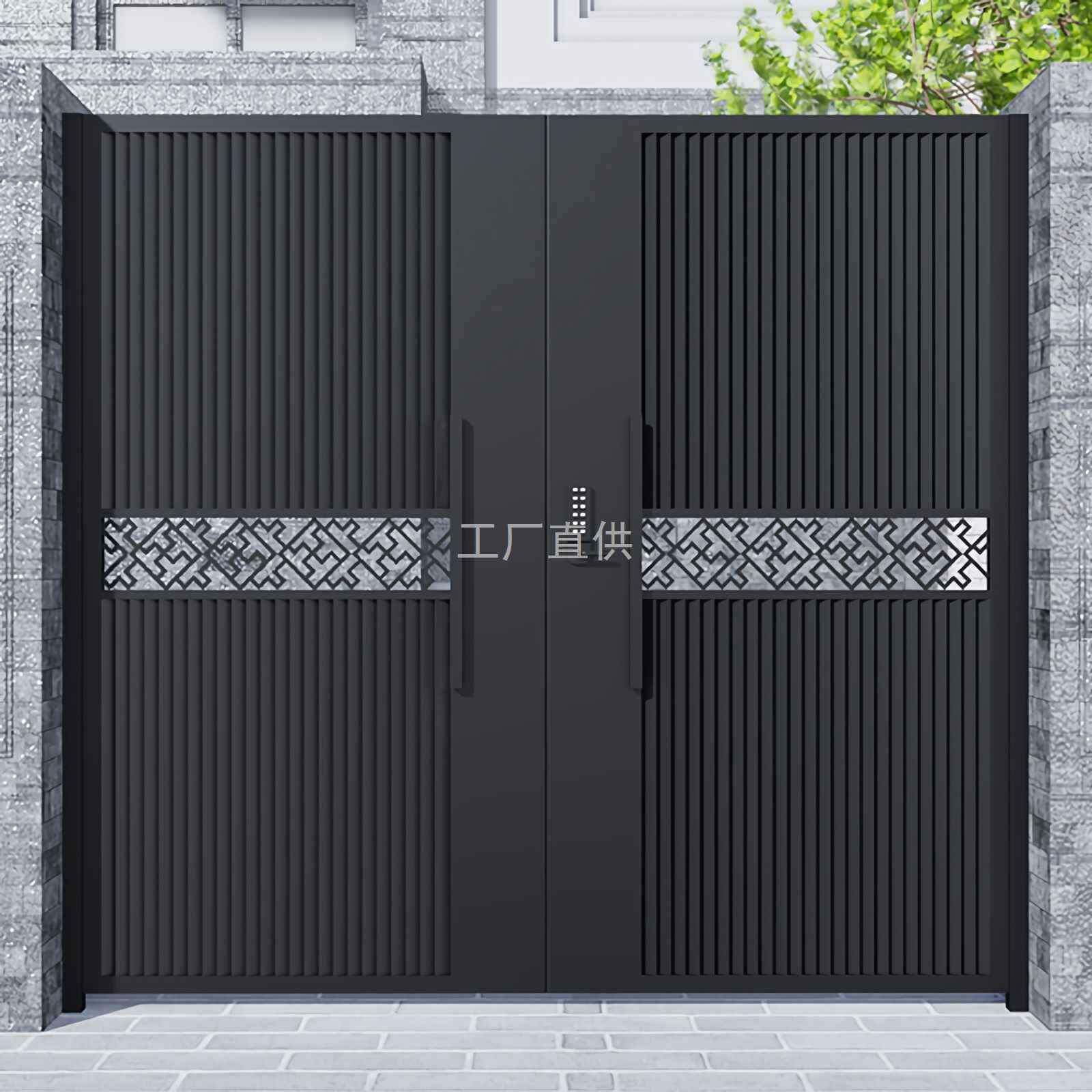 定制铁艺庭院门别墅门院子门对开门子母门单开门花园门入户栅栏