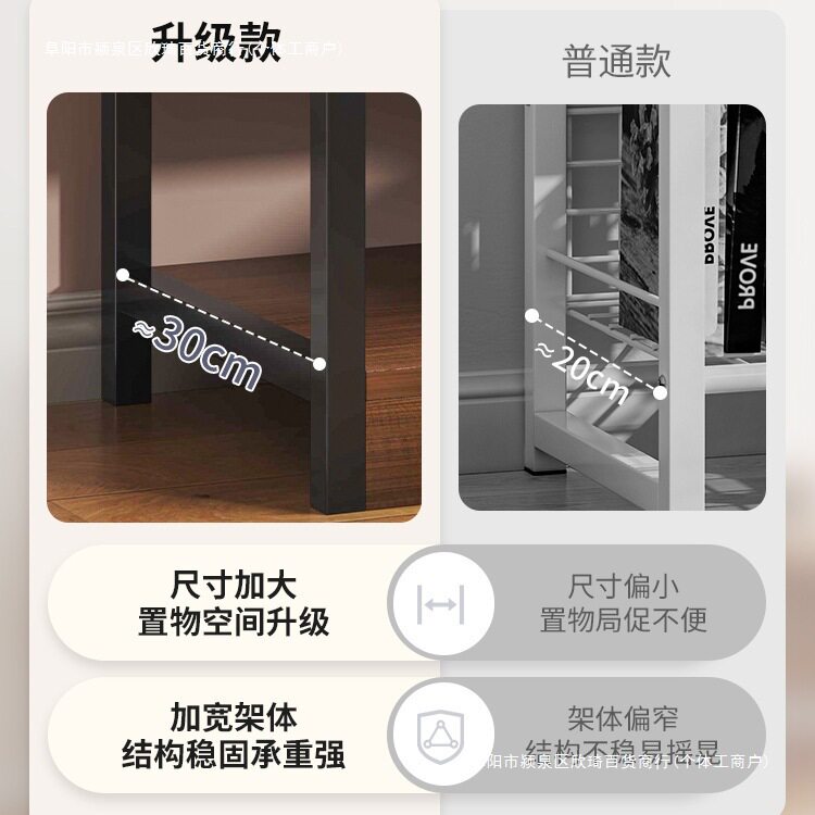 简易沙发客厅收纳架落地置物架矮书柜旁展示书架角落多层架子包邮