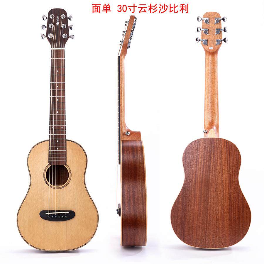 迷你旅行小吉他30寸云杉单板guitar乐器实木儿童民谣吉他便携初学