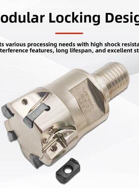 钨钢抗震铣刀头Mfh03R双面快插锁紧铣刀头适用于Logu 030310刀片