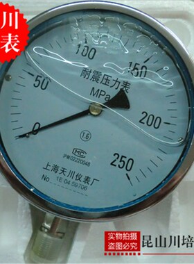 超高压耐震压力表上海天川仪表0-100,160,250MPAYN-100 YN-150