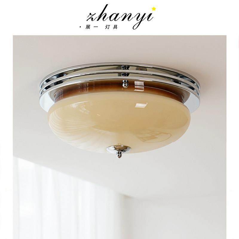 中古卧室吸顶灯包豪斯覆古主卧房间灯法式奶油风玻璃蛋挞书房灯具,3C数码配件,USB多功能数码宝,淘宝优惠券,粉丝福利购,淘宝优惠卷