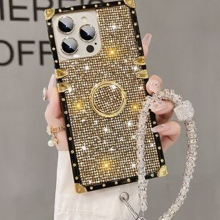 闪粉支架适用苹果16promax手机壳新款 iphone15全包硅胶13