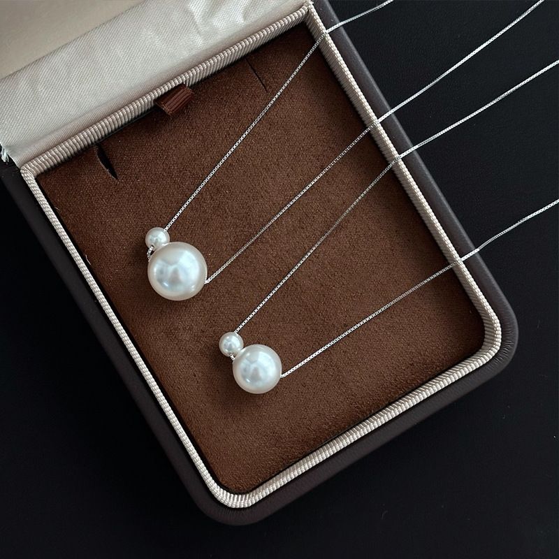 日本品质s925纯银珍珠项链配饰女不掉色锁骨链轻奢小众设计高级感