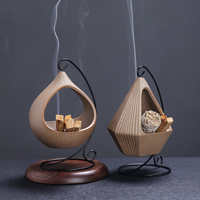 日本品质秘鲁圣木 palo santo holder鼠尾草燃烧托盘吊炉陶瓷香薰