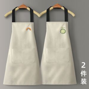 夏天薄款冰丝围裙布艺厨房家用防水可防油男女新款围裙家务围腰