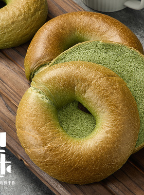梨木巷抹茶原味贝果面包三明治早餐代餐饱腹短保手作欧包无添蔗糖