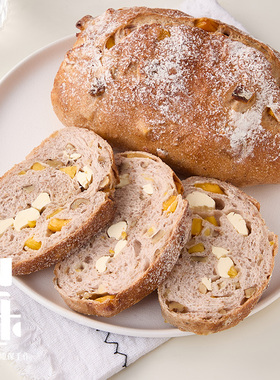 梨木巷新品芒果乳酪硬欧包手作面包饱腹营养早餐包代餐下午茶点心