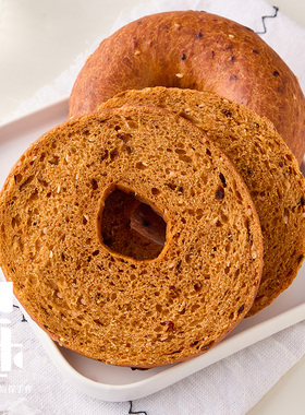 新品 梨木巷辣松风暴贝果面包手作三明治欧包营养早餐饱腹代餐包