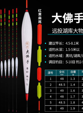 升级大佛手纳米浮漂大扁尾鱼漂