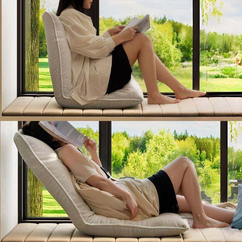 懒人沙发榻榻米室飘窗床上卧靠背椅可折叠日式单人小发沙躺无品牌