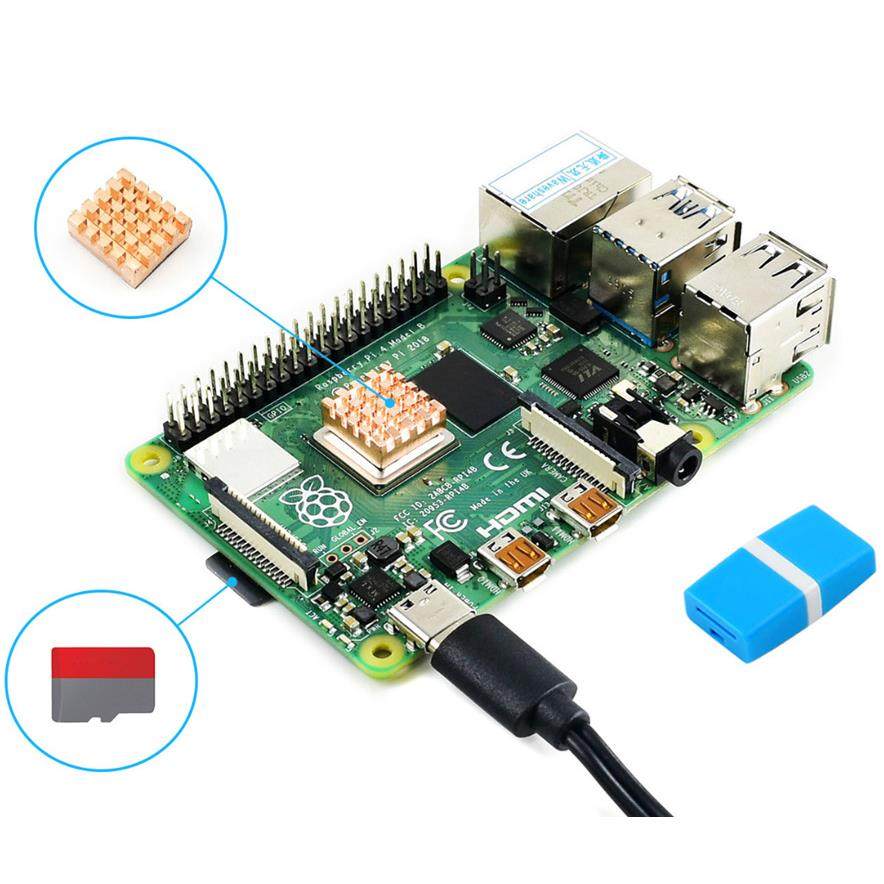 树器派4代B入门套餐含Pi4-2/4/8GBB16GSD莓卡散热片06读卡电源