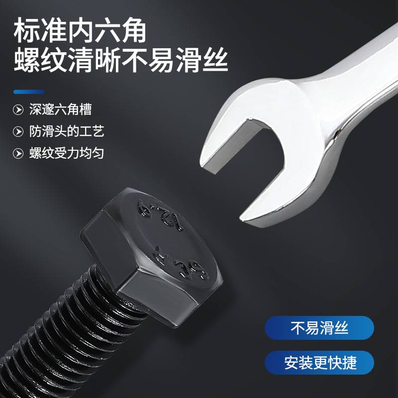 M30--M42外六角螺丝12.9级六角头螺杆DIN931DIN933高强外六角螺栓