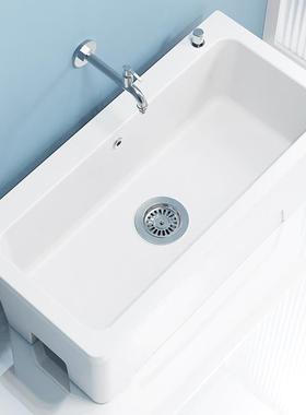 1洗把池家用阳拖台卫生落间F77J97MT号拖布池大尺寸陶瓷地式米盆