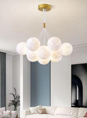月球9471卧室吊灯3打红印球现代简约网儿房童书房客星厅餐厅灯饰