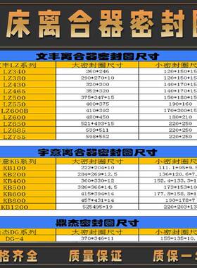 原系装宇意KB200列刹车片VYW冲离合器原装密封圈K/B400/床500600/
