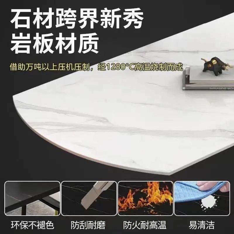 bk约y板茶几客岩厅家用轻奢现代简225新款0茶桌椭圆形网无品牌/红