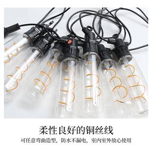 螺丝款灯串ED灯彩串LRD户外F防水露L营氛灯天围幕阳台防水彩灯