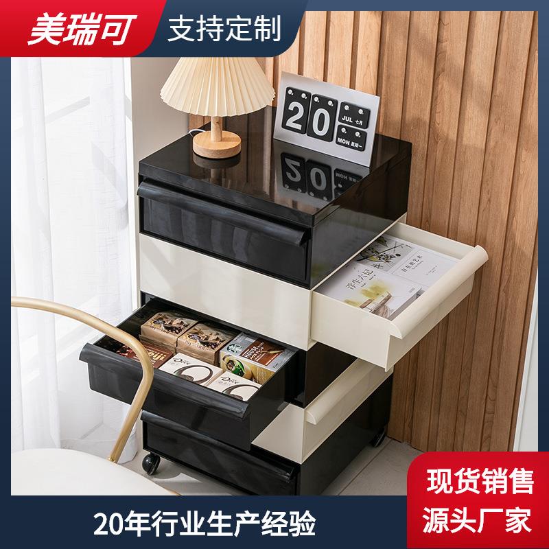 严选现代欧ZJM-TB15式客厅纯色网红可移床动转储柜子卧物室旋头柜