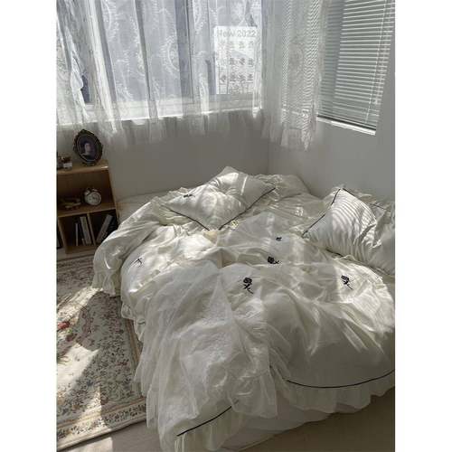 K9K梨梦玫瑰藏于身B后复季古法式夏床水洗冰RGA丝仿真丝单被套