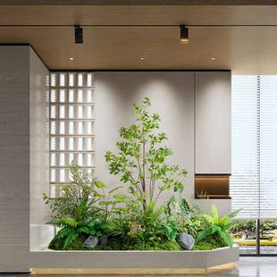 仿QRF真花物造内景装 饰苔藓绿植组合植微观景摆件室酒店摆件盆景