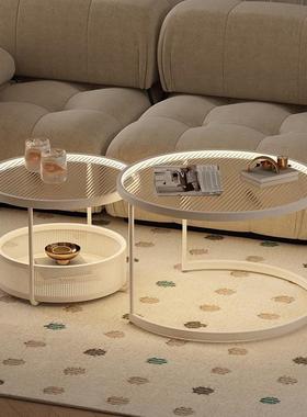 奶几油风简约tb-73111子茶组合网母红小户型客几厅迷你边几角圆形