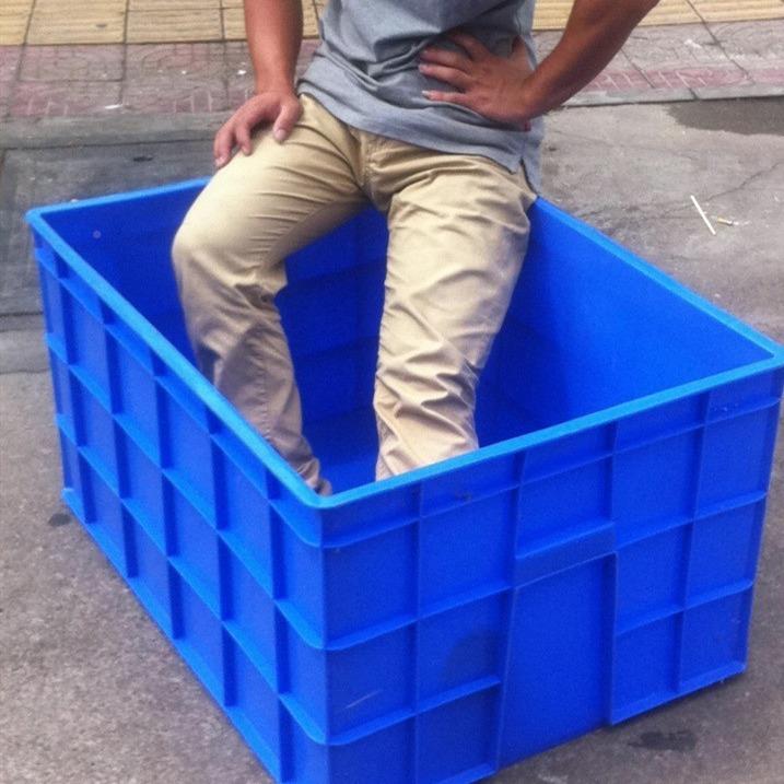 厂家11#塑料号号周转箱鱼大胶箱物流仓储大可桶XK09带盖子胶框