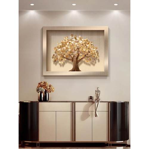 发财超薄电表箱盒装饰画现代轻面RNM奢弱电箱配树电箱遮挡开关盖