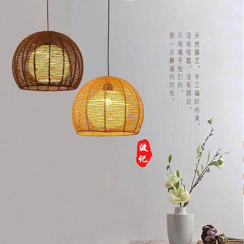 日式麻球藤灯艺吊田园餐395厅手工编织圆形巢饭店乐农家鸟麻绳灯,家装灯饰光源,智能吊灯,淘宝优惠券,粉丝福利购,淘宝优惠卷