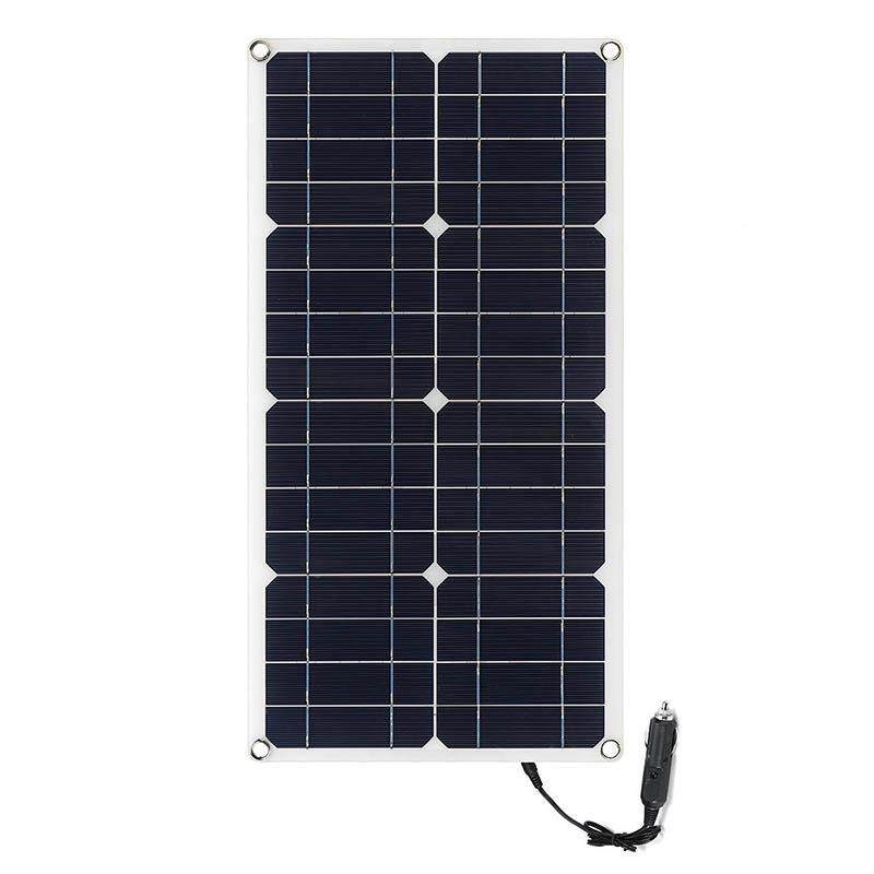 单晶硅30W阳ROU能板太阳发光太伏板车载太阳能充电电源电便携电源