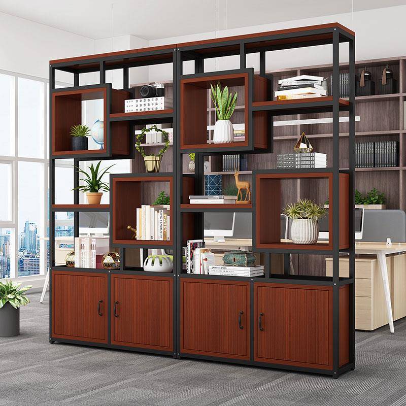 多7层铁F77S6T85艺屏书架风玄关隔断柜W镂空收纳展示架办公室隔断